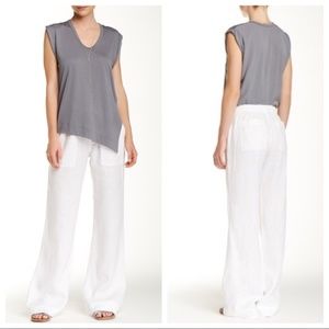 Bella Dahl White Linen Pants